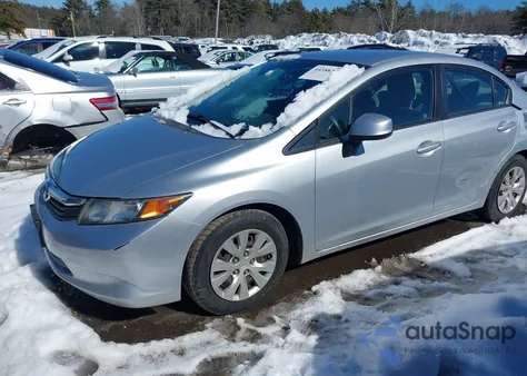 2012 Honda Civic Lx z USA, uszkodzony, nr VIN 2HGFB2F57CH586488